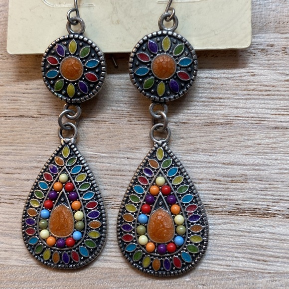 Boho Rainbow earrings NWT - Picture 5 of 10